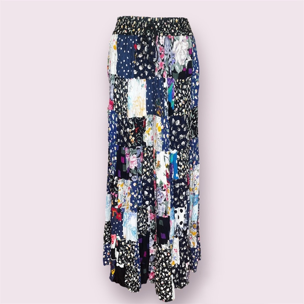 D II K by KVM vintage patchwork maxi skirt